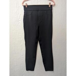 Spanx Black Stretch Slim Straight Pull On Dress Pants Size Medium Tall